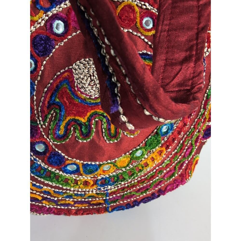 Shambala Shoulder Bag Handcrafted Indian Art Rajasthani Boho Elephant Unique - Picture 3 of 9
